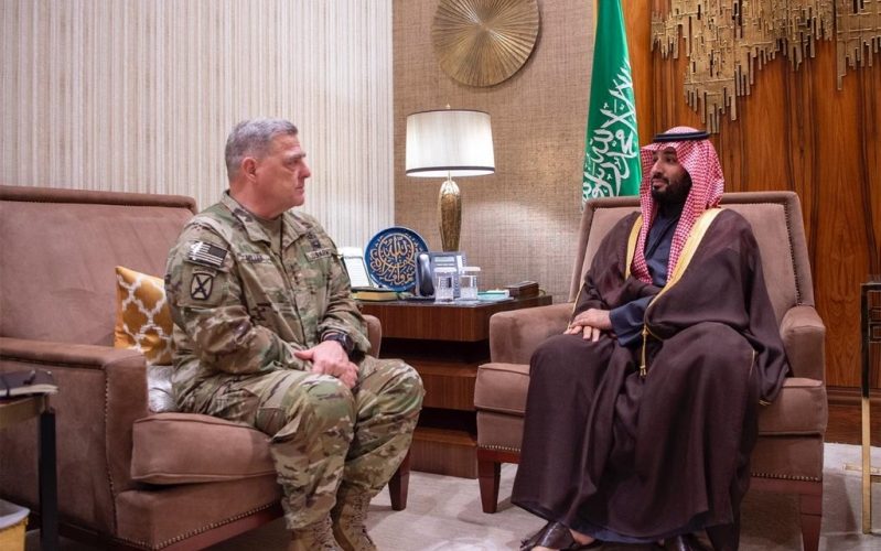محمد بن سلمان يلتقي الجنرال الأمريكي مارك ميلي ويبحثان عدد من القضايا